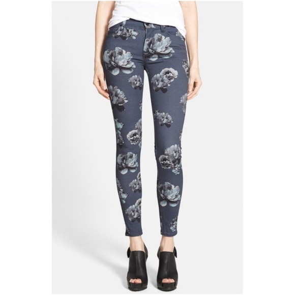 Hudson Floral Nico Super Skinny Jeans 